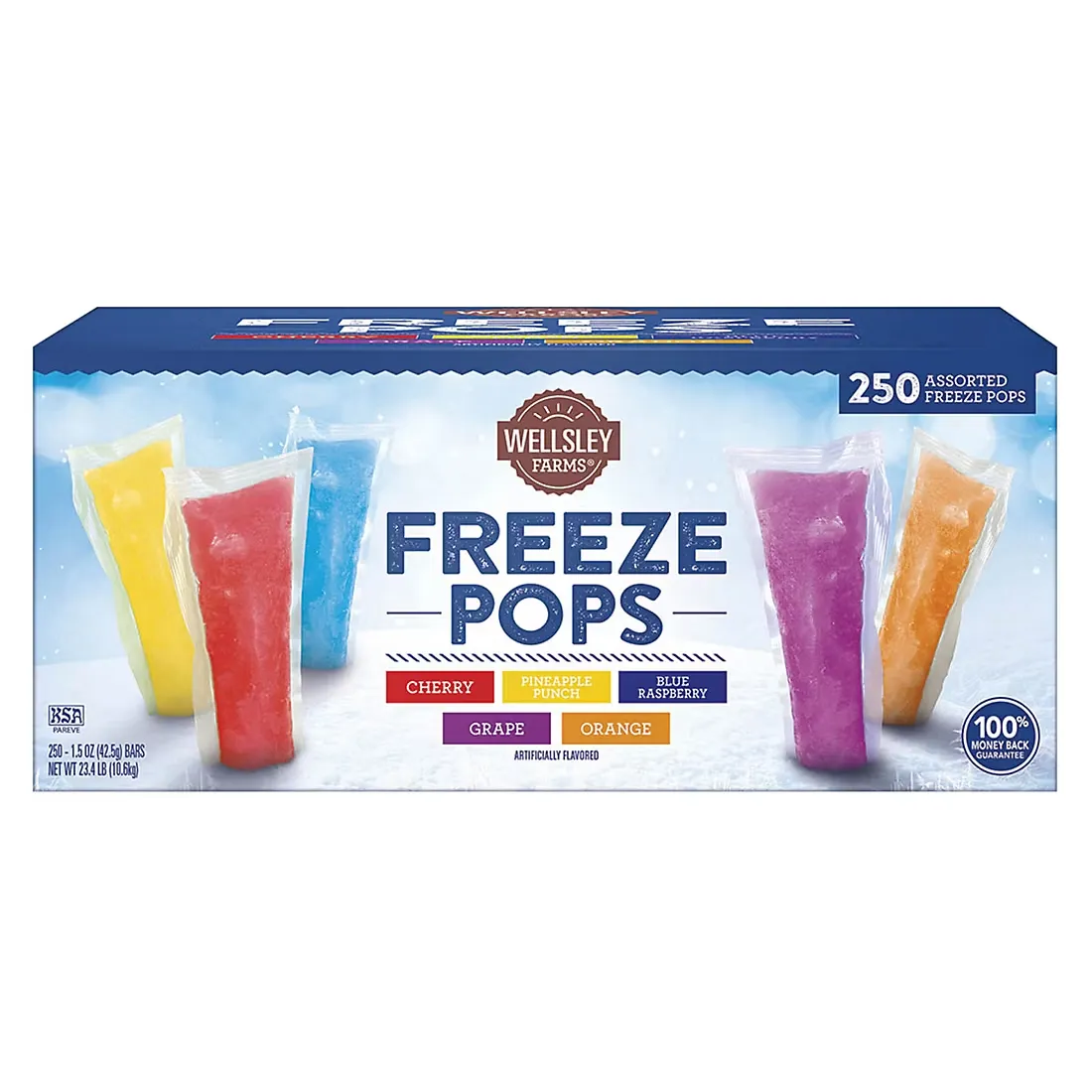 Wellsley Farms Freeze Pops 250 Ct./1.5 Oz.