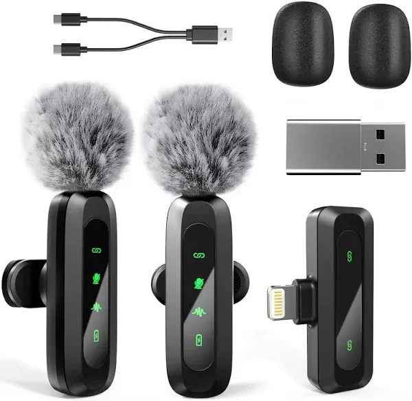 Micrófono Lavalier Inalámbrico Para iPhone Y iPad Con Cancel