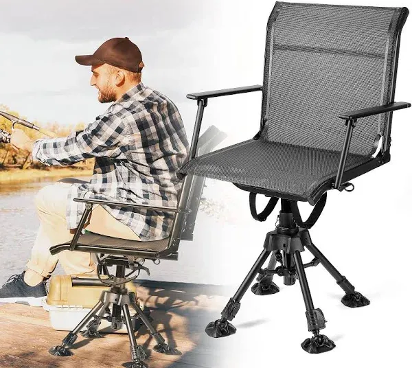 360 Degree Silent Swivel Blind Hunting Chair