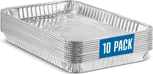 Aluminum Pans 5 Pack Disposable Cookie Sheets 13 X 17 Baking Pans Premium Qualit