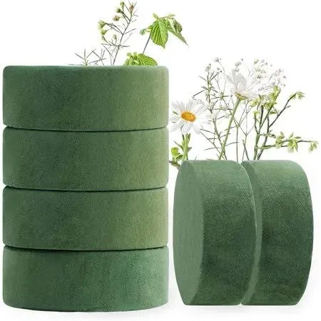 Max Shape Round Floral Foam Blocks, 4.72'' Dry Floral Foam for Artificial Flowers.Craft Project,Wedding Aisle Flowers,Arty Decoration