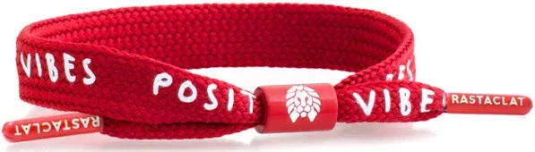 Rastaclat Original Hand Assembled Positive Vibes Adjustable Single Lace Bracelet