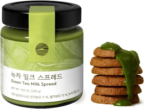 Green Tea Milk Spread 7.05 oz 200g Made of Finest Matcha from Jeju Island Mat...