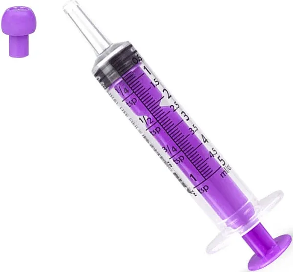 Jiayoushot 30pcs 5ml Plastic Syringe with Cap