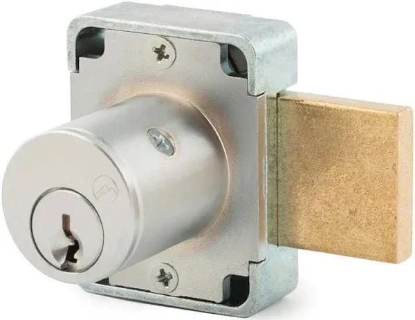 100DR Deadbolt Lock | 7/8” Chrome Key US26D | NATL KA915 Easily Rekeyable Cabinet Door Lock, Keyed Alike | Grade 1 Door Locks with Keys | Deadbolt Cabinet Locks | Cabinet Lock for Doors