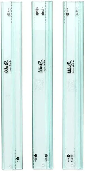 We R Memory Keepers LARGE GUIDES #660083 12&#034; Clear Rulers