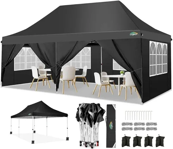 10x20FT Pop up Canopy Tent with 6 Removable Sidewalls, Outdoor Canopy Tents for