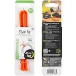 Nite Ize 2-Pack 12" Bright Orange Gear Tie Reusable Rubber Twist Tie