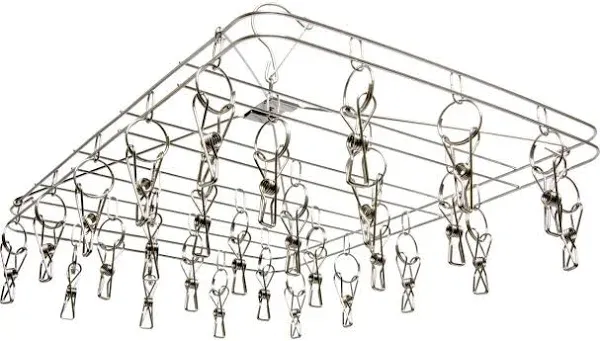 DR28HANG STACKT Hanging Dry Rack w/28 Clips, 13.5" x 19.75", Silver