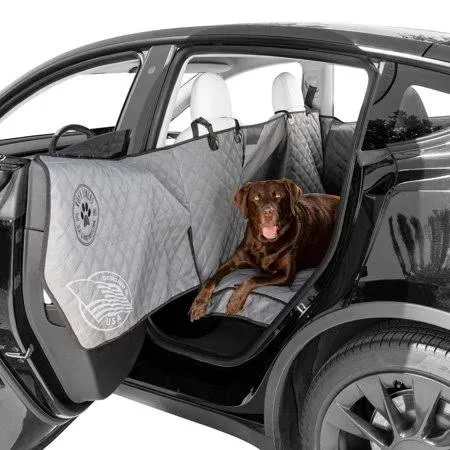 Dog Car Seat Cover for Back Seat - Dog Hammock for Car, SUV, and Mid-Size Trucks - Medium Size Dog Car Seat Cover with Door Protection -  Waterproof Car Seat Protector for Dogs