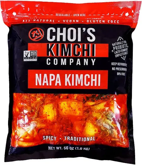 Half Gallon Spicy Napa Cabbage Kimchi by Choi's Kimchi Co. Made in USA