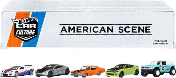 NIB Hot Wheels Premium Car Culture American Scene Vehicles, 5-Pack Variety