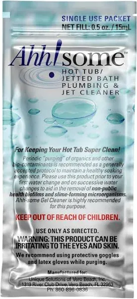 Ahh-Some Hot Tub/Jetted Bath Plumbing &amp; Jet Bio-Cleaner Sachet Value Sample Pack