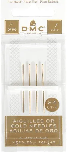 DMC Gold Tapestry Hand Needles, Size 26 4/Pkg