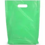 Merchandise Bags, Die Cut Handles, Strong, Durable, and Tear Resistant Bags Perfect for Retail, Boutiques, or Any Events, Different sizes and colors (Fuchsia, 15x18 Inch (Pack of 100))