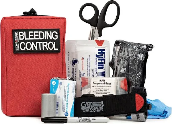 Scherber Public Access Bleeding Control Kit | Trauma Equipment, First Aid Supplies & NAR Tourniquet Pack for Gunshot Wound & Hemorrhage | Medical Professional & Emergency Rescue | Single, Medium