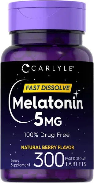 Carlyle Melatonin 5 mg Fast Dissolve 300 Tablets