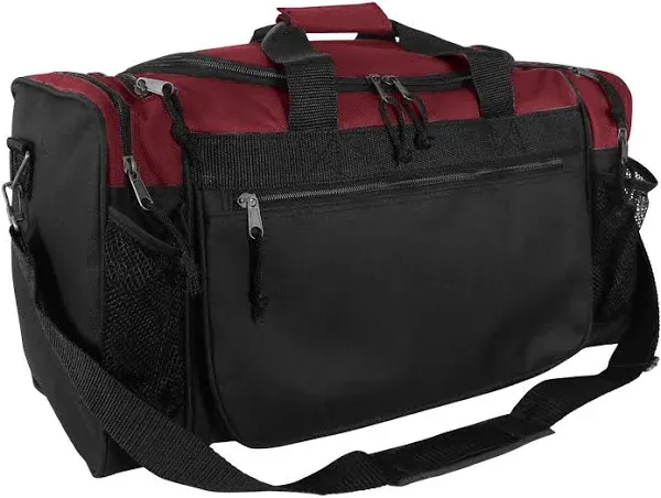 Dalix Duffle Bag Sports Duffel Bag Purple Black Gym Bag