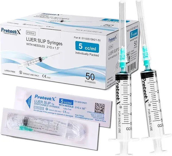 ProtectX Disposable Luer Slip Sterile Syringe