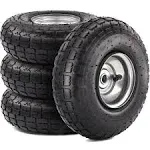 4 Pack 10-Inch Tires and Wheels 4.10/3.50-4 Utility Tires for Dolly, Hand Truck,