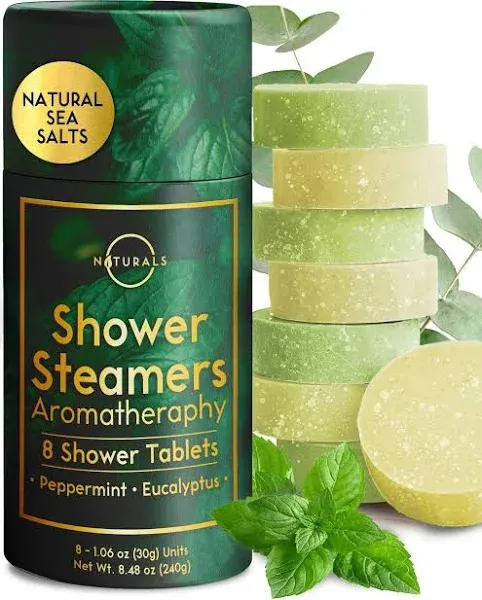 O Naturals 8-Pcs Shower Steamers Aromatherapy Eucalyptus