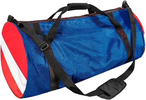 Sports Duffle Bag, Extra Large Mesh Dive Beach Bags and Totes with Large-Blue