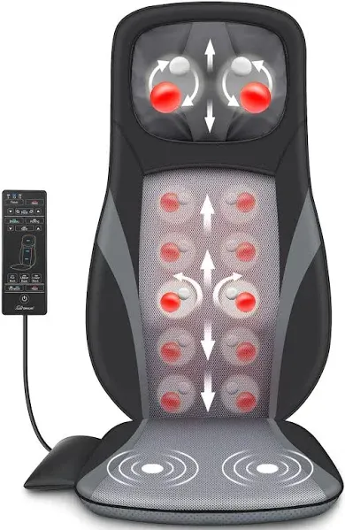 Snailax Shiatsu Deep Kneading Back Massage Chair Pad