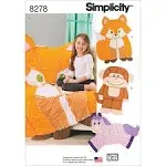 Simplicity 8278 Kid&#039;s Animal Rag Quilt Sewing Patterns One Size