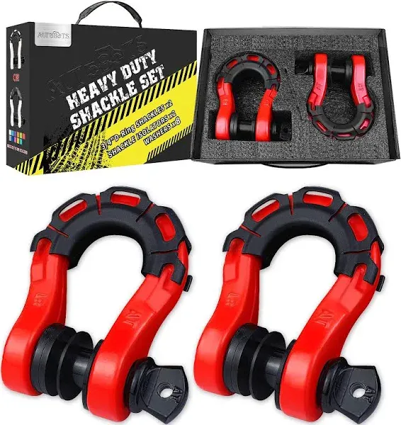 D Ring Shackles Heavy Duty(2 Pack) 68,000 Lbs Capacity, Stronger than 3/4&#034; D Sha