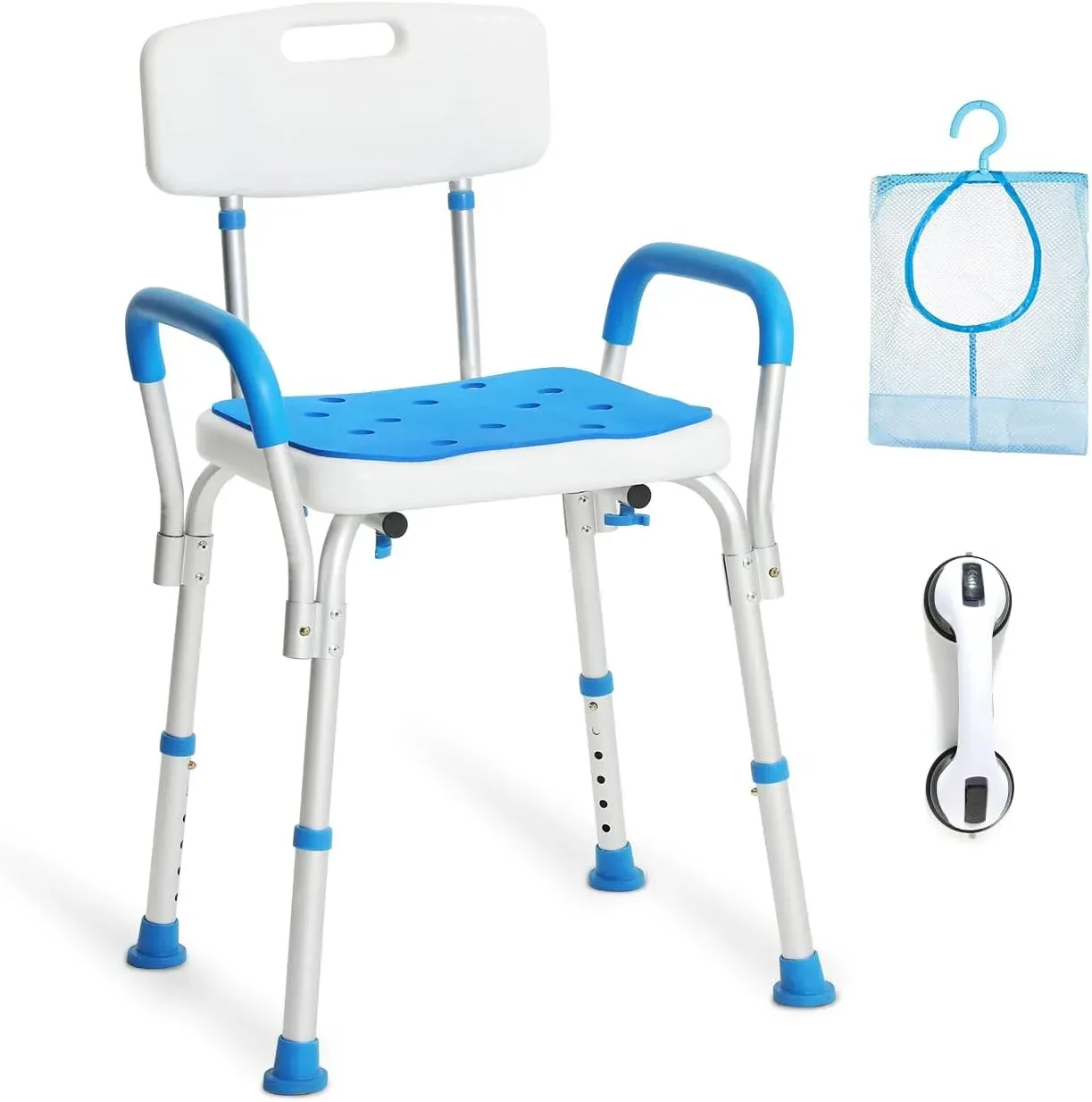 Padded Shower Chair with Arms and Back