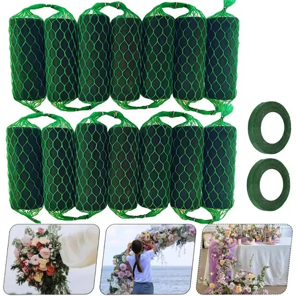 9.2Ft Floral Foam Garland for Flowers,14 Piece Flower Sponge Blocks Kit,Absor...