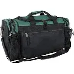 Dalix 20" Sports Duffle Bag with Mesh and Valuables Pockets in Dark Green