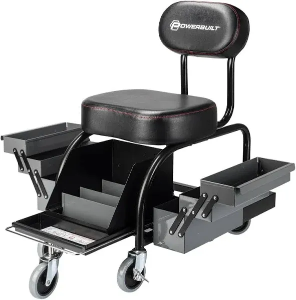 Powerbuilt 31.4-in x 24.5-in Work Seat Lowes.com