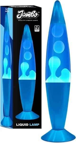 Jambo 16-inch Beautiful Lamp Blue Base Liquid