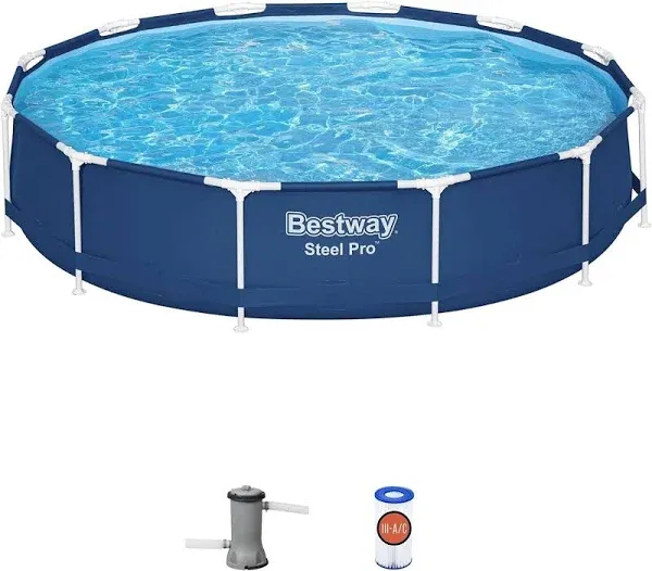 Bestway Steel Pro 12 ft x 30 in Above Ground Pool Set