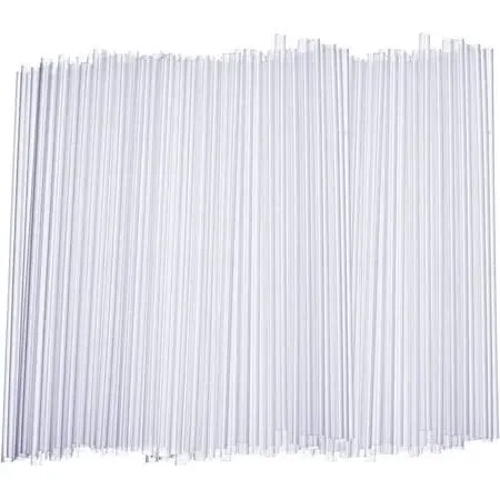 Comfy Package [Case of 10,000] 7.75" High Clear Straws, Disposable Plastic Drinking Straws - Clear