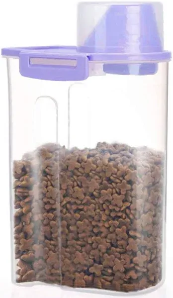 PISSION Pet Food Storage Container with Graduated Cup and Seal Buckles