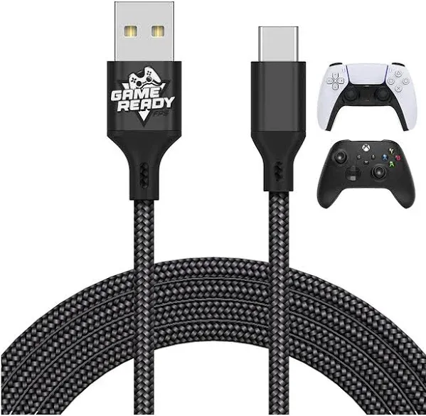 Gaming USB C to USB A 10ft Cable. Made for Low Latency and Fast Charging Gaming on PS5,Xbox, and PC