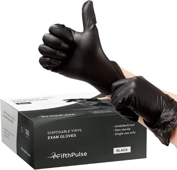 FifthPulse Vinyl Exam Gloves 50 Pack - Powder Free