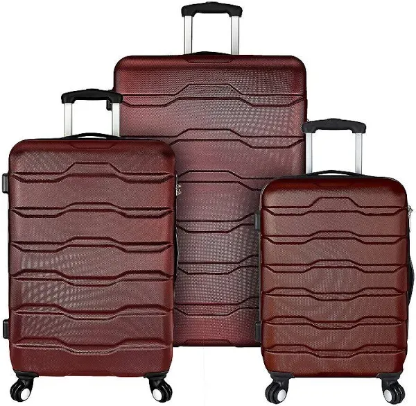 Elite Luggage Omni 3 Piece Hardside Spinner Luggage Set (Teal)