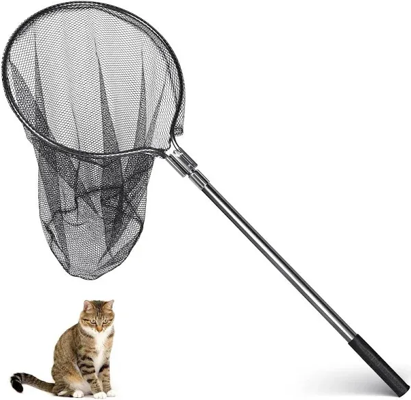 Catch Net, Small Animal Catcher Net for Chicken, Duck, Goose, Fish, Cat, Bird and Others(40"- 62" Handle with 20" Net Opening)