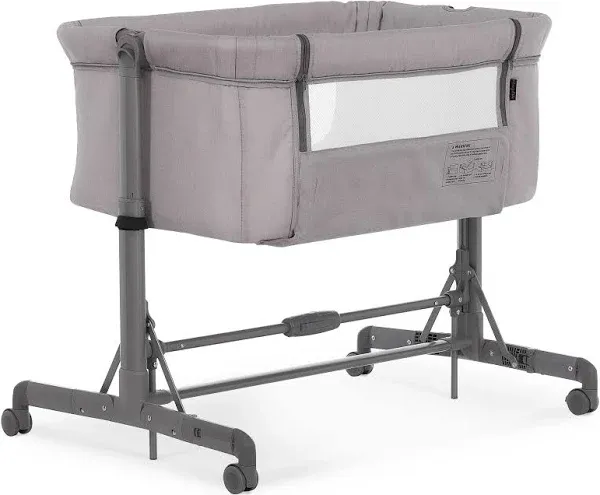 Dream On Me Zimal Bassinet and Bedside Sleeper in Dark Grey, Lightweight and Portable Baby Bassinet, Breathable Mesh Panels, Easy to Fold and Carry Travel Bassinet, JPMA Certified