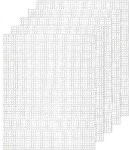 YOUNTHYE 10 Pcs Mesh Plastic Canvas Sheets, 21x 13.1inch 5 Count Plastic Canvas for Embroidery Crafting, Acrylic Yarn Crafting, Knit and Crochet