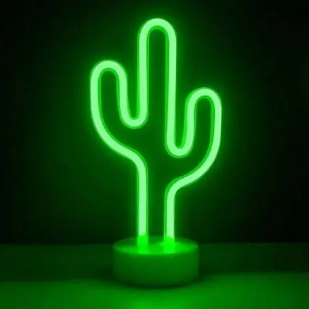 Green Cactus Neon Light Signs LED Cactus Neon Lights Night Lights with