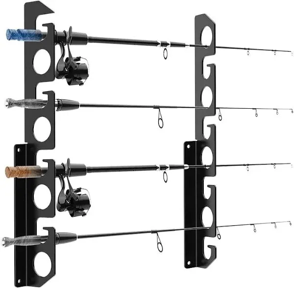 Fishing Rod Rack, Fishing Pole Wall or Ceiling Storage Rack Holder Wall Mount...