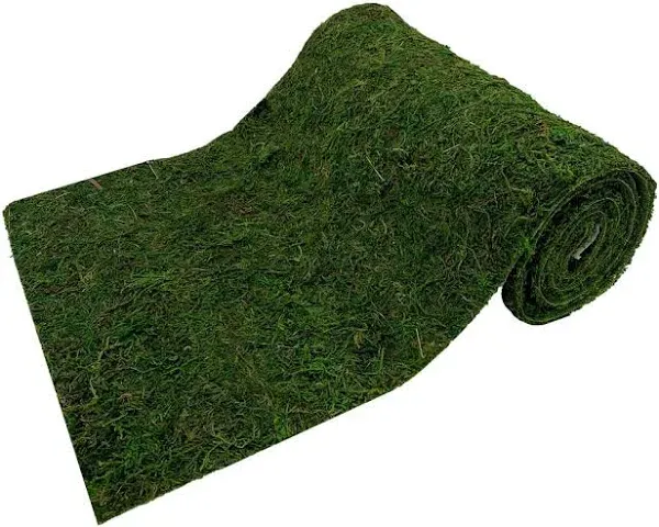 Moss Table Runner Dried Moss for Crafts Green Moss Roll for Fairy Gardens Wedding Woodland Decor 12" x 71" Preserved Moss Mat for Table Decoration Moss Carpet for Moss Grass Wall 30x180cm