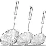 Stainless Steel Spider Strainer Skimmer, Set of 3 Professional Kitchen Pasta ...