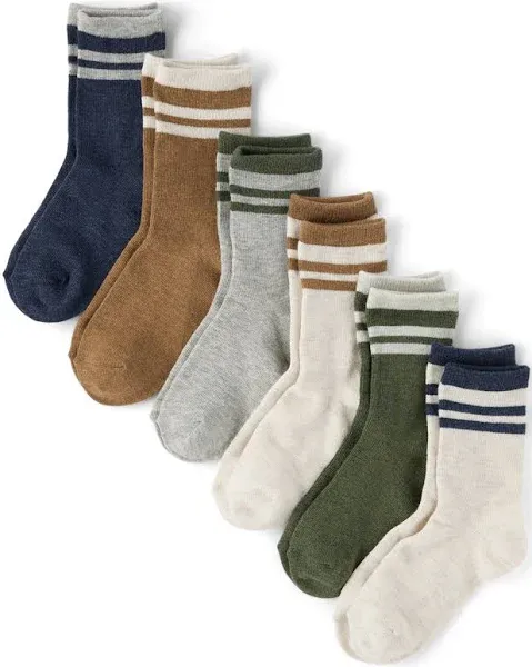 The Children's Place Boys Striped Crew Socks