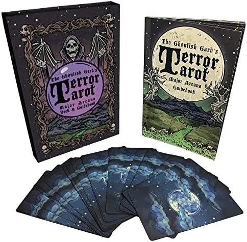 The Ghoulish Garb Terror Tarot Card Deck - 23 Card Major Arcana Halloween Tarot Cards and Guidebook Occult Gothic Tarot Cards for Beginners with Guide Book Oracle Cards and Oracle Decks