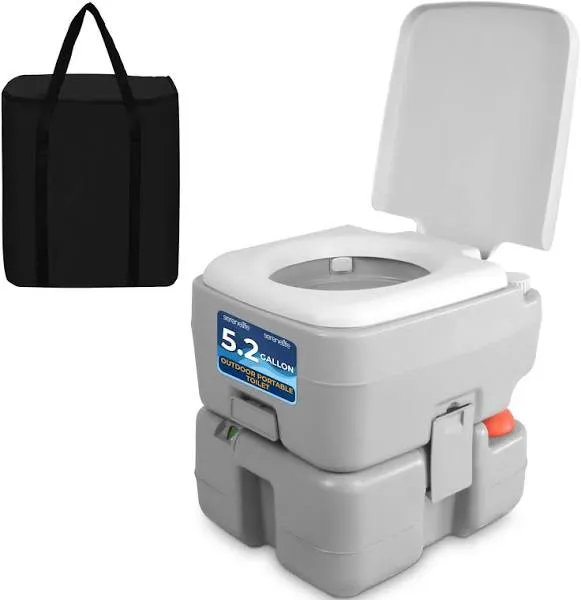 SereneLife Portable Toilet with Carry Bag – Indoor Outdoor Toilet with CHH